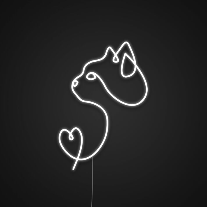 Katze mit Herz LED-Neonschild Wohnzimmer Schlafzimmer