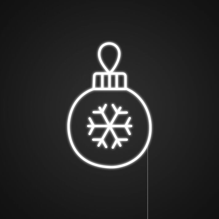 Weihnachtskugel mit Schneeflocke LED-Neonschild Wohnzimmer Weihnachtsdeko
