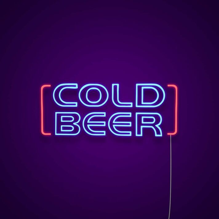 COLD BEER LED-Neonschild für Bar und Restaurant