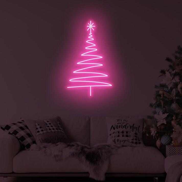 Weihnachtsbaum LED-Neonschild Wohnzimmer Weihnachten