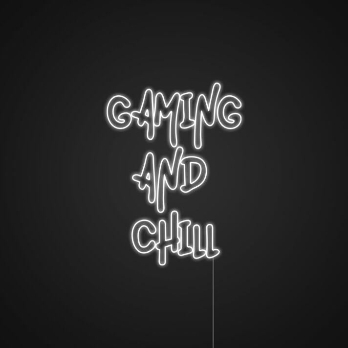 GAMING AND CHILL LED-Neonschild für Gamingzimmer und Wohnzimmer
