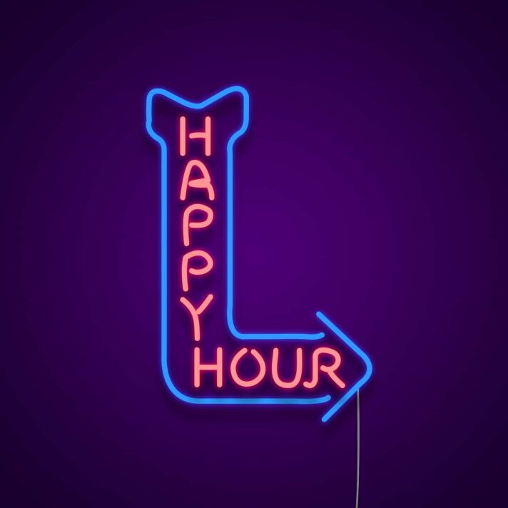 HAPPY HOUR LED-Neonschild für Bar und Restaurant