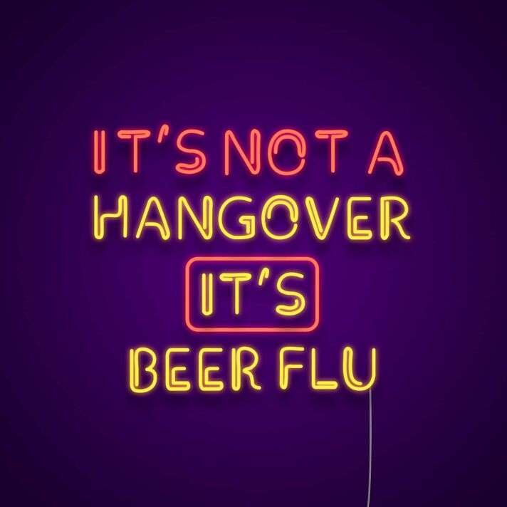 IT'S NOT A HANGOVER IT'S BEER FLU LED-Neonschild für Bar Club