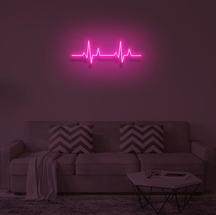 Herzschlaglinie LED-Neonschild Wohnzimmer Schlafzimmer