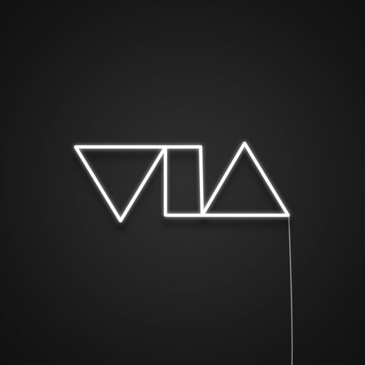 Geometrische Dreiecke und Rechteck LED-Neonschild Wohnzimmer Büro