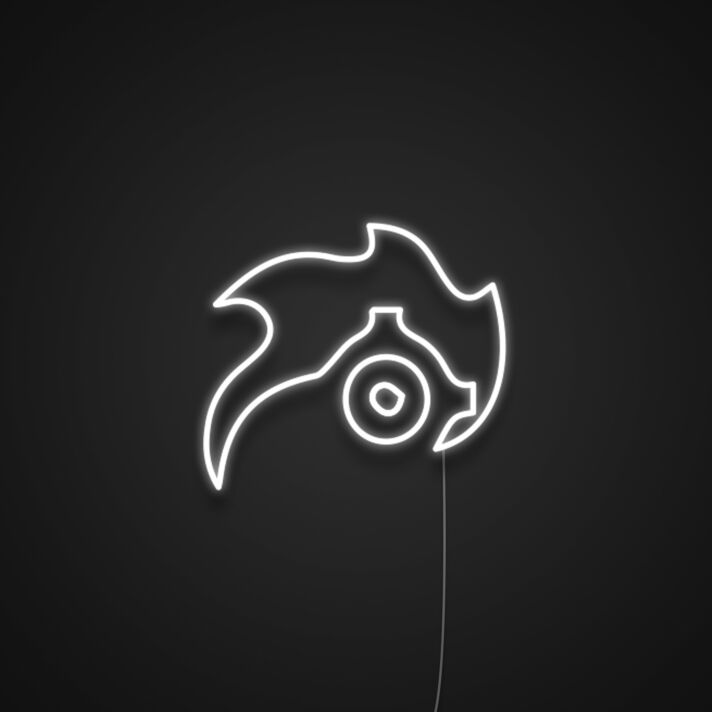 Stilisierter Hahnenkopf LED-Neonschild Gamingzimmer