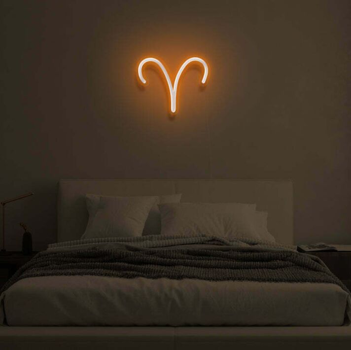 Widder Sternzeichen Symbol LED-Neonschild Schlafzimmer