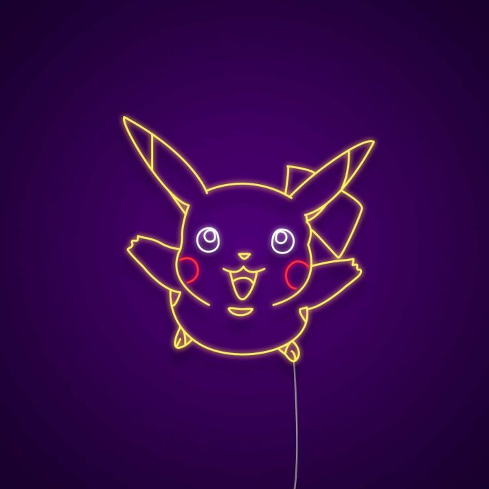 Pikachu Figur LED-Neonschild für Kinderzimmer Gamingzimmer