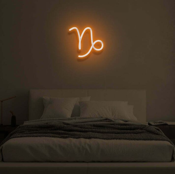 Steinbock Sternzeichen Symbol LED-Neonschild Schlafzimmer Wohnzimmer