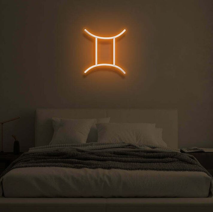Zwilling Sternzeichen Symbol LED-Neonschild Schlafzimmer Wohnzimmer