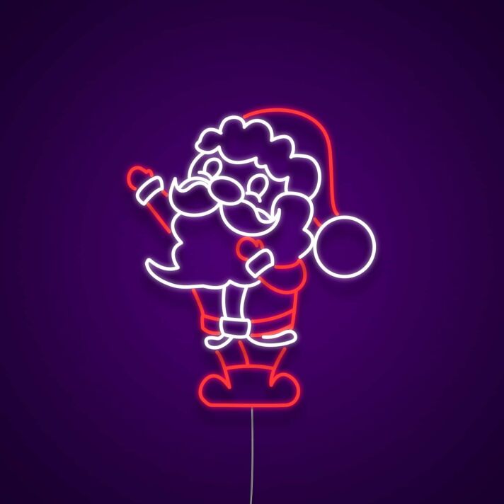 Weihnachtsmann LED-Neonschild für Wohnzimmer Weihnachtsdeko