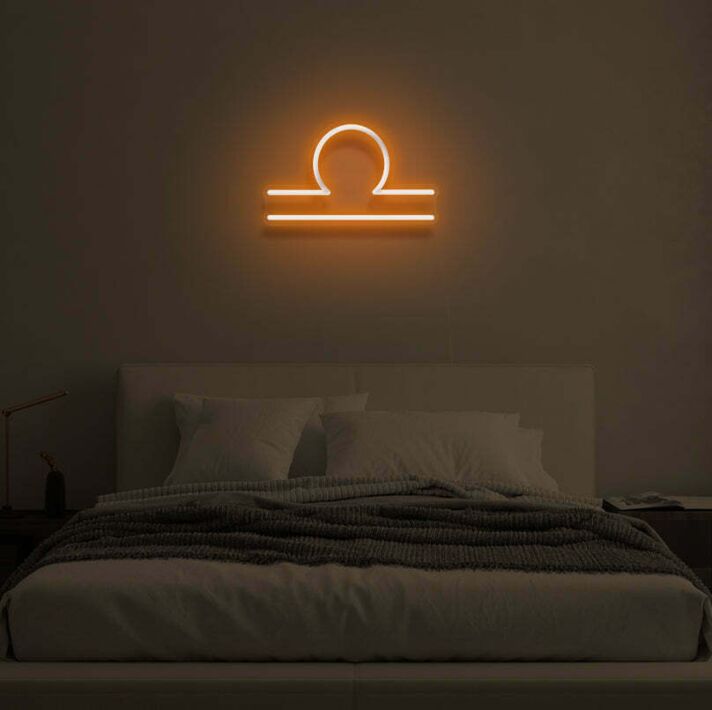 Waage Sternzeichen Symbol LED-Neonschild Schlafzimmer
