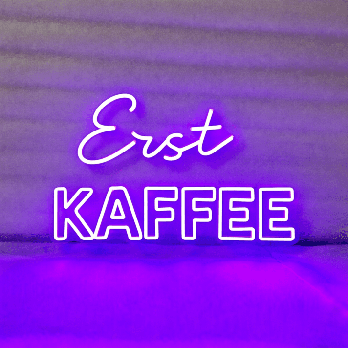 Erst Kaffee LED Neonschild für Café Küche oder Geschäft