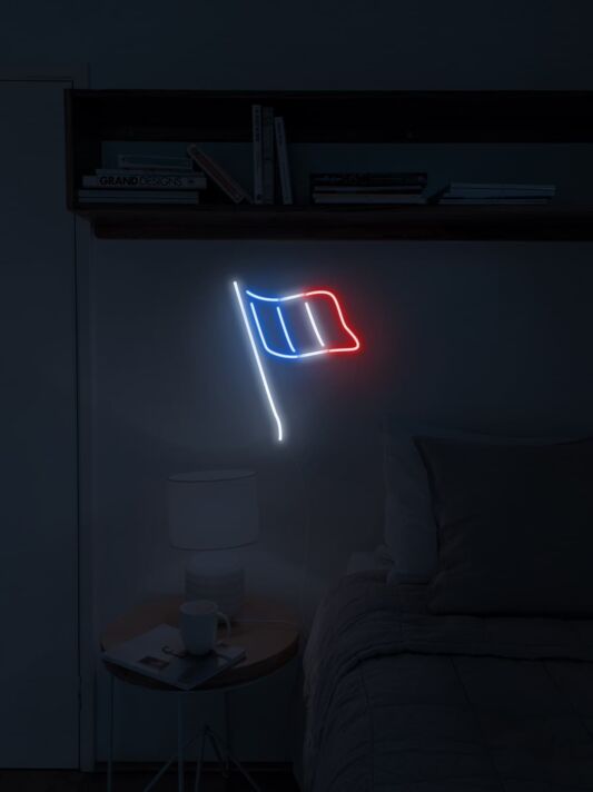 Französische Flagge LED-Neonschild Wohnzimmer Schlafzimmer