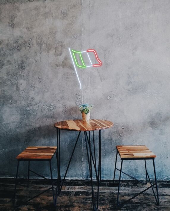 Italienische Flagge LED-Neonschild für Cafe Restaurant
