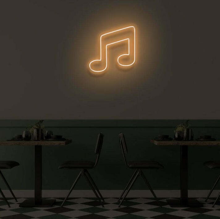 Musiknote LED-Neonschild für Bar und Café