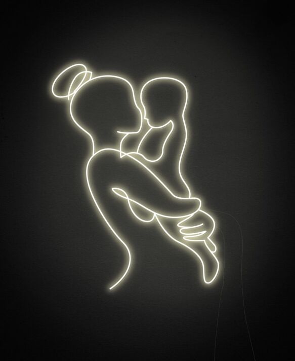 Mutter mit Baby LED-Neonschild Wohnzimmer Kinderzimmer