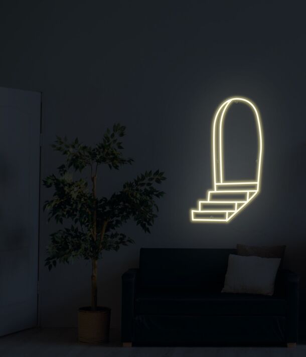 Treppen mit Türbogen LED-Neonschild für Wohnzimmer und Flur