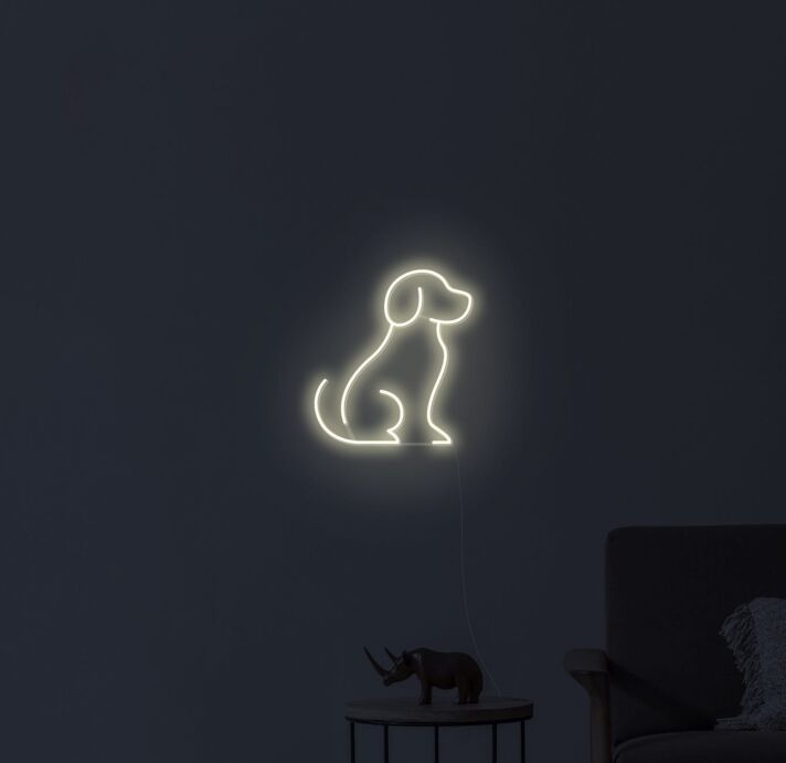 Hund Silhouette LED-Neonschild Wohnzimmer Kinderzimmer