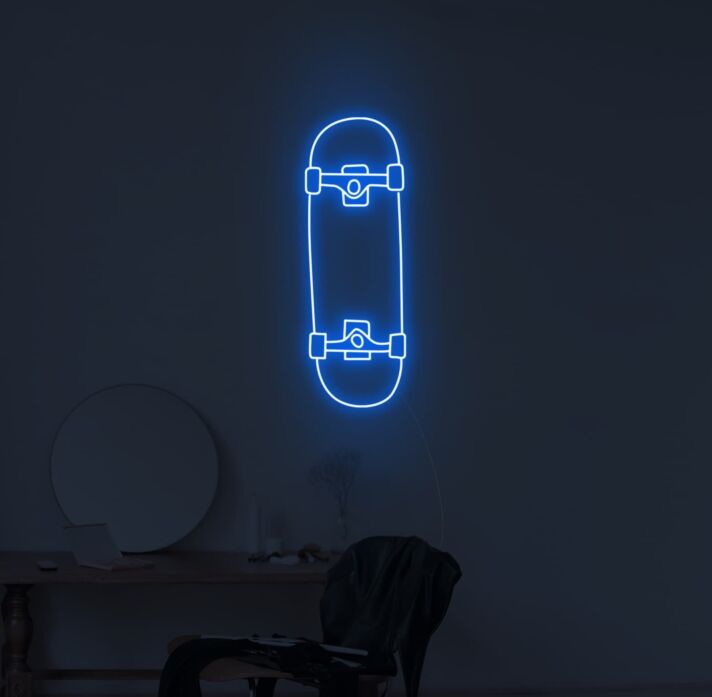 Skateboard LED-Neonschild Wohnzimmer Jugendzimmer