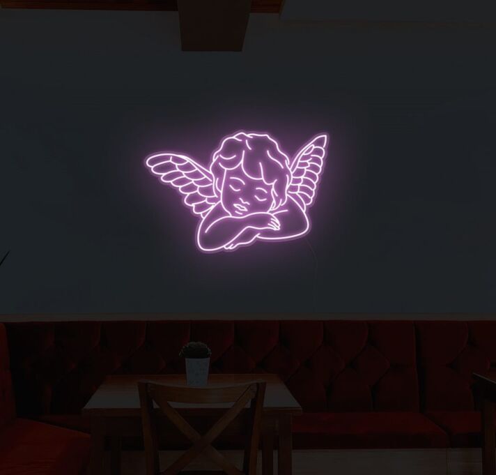 schlafender Engel LED-Neonschild Wohnzimmer Café