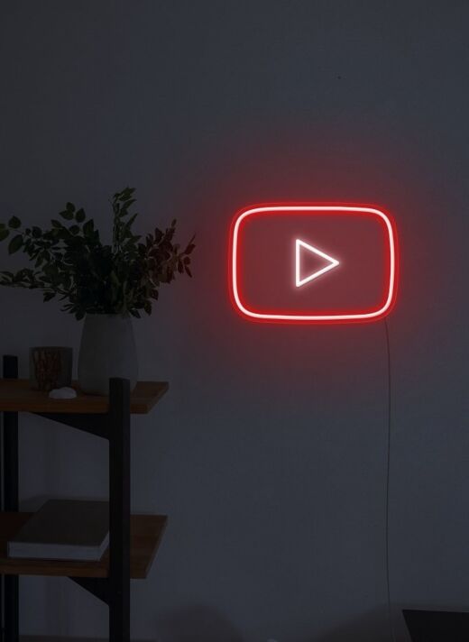 Play Symbol LED-Neonschild für Gaming Studio