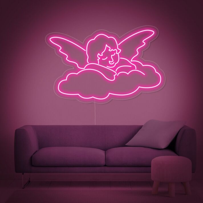 Engel auf Wolke LED-Neonschild Wohnzimmer Schlafzimmer