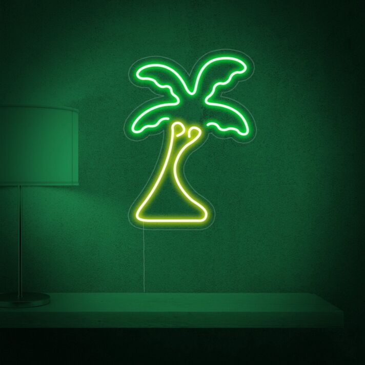 Palme LED-Neonschild Wohnzimmer Bar