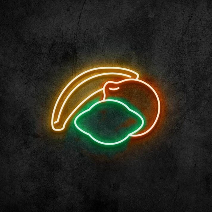 Abstraktes Früchte LED Neon Schild