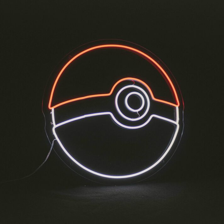 Pokéball Symbol LED-Neonschild für Gaming Zimmer