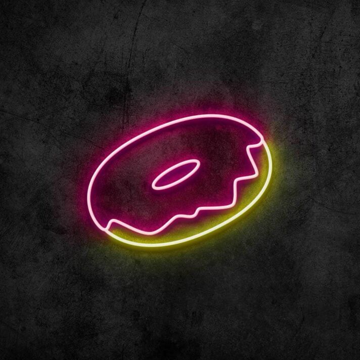 Donut LED-Neonschild für Café Küche