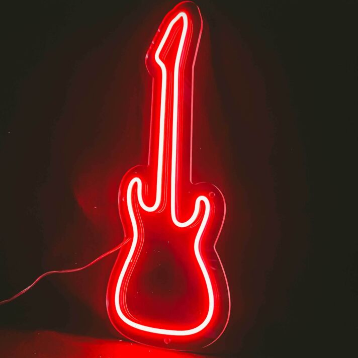 E-Gitarre LED-Neonschild Musikstudio Bar