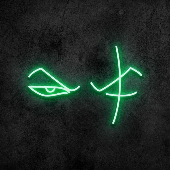 Abstraktes Augenmotiv LED-Neonschild Wohnzimmer Bar