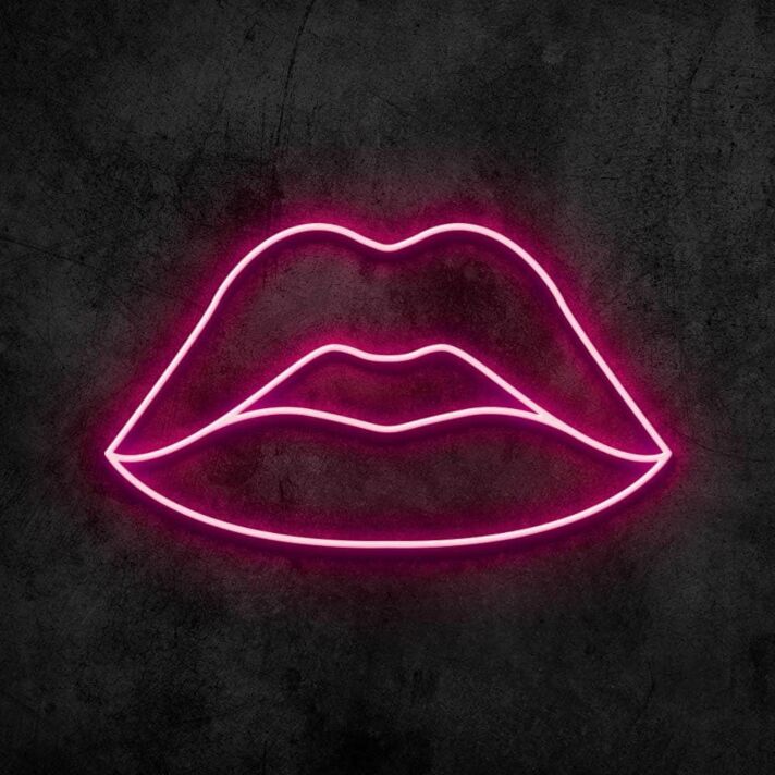 Lippenkontur LED-Neonschild Bar Wohnzimmer