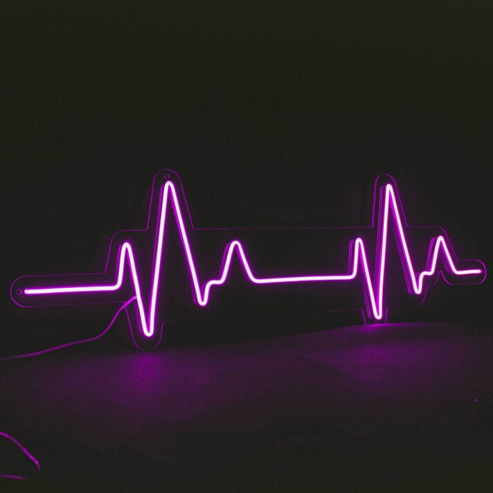 Herzschlaglinie LED-Neonschild Wohnzimmer Praxis