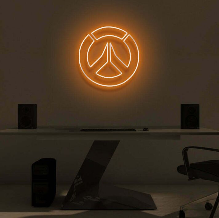 Overwatch Logo LED-Neonschild für Gamingzimmer Büro