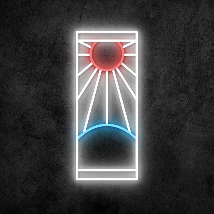 Sonnenaufgang über Horizont LED-Neonschild Wohnzimmer Büro