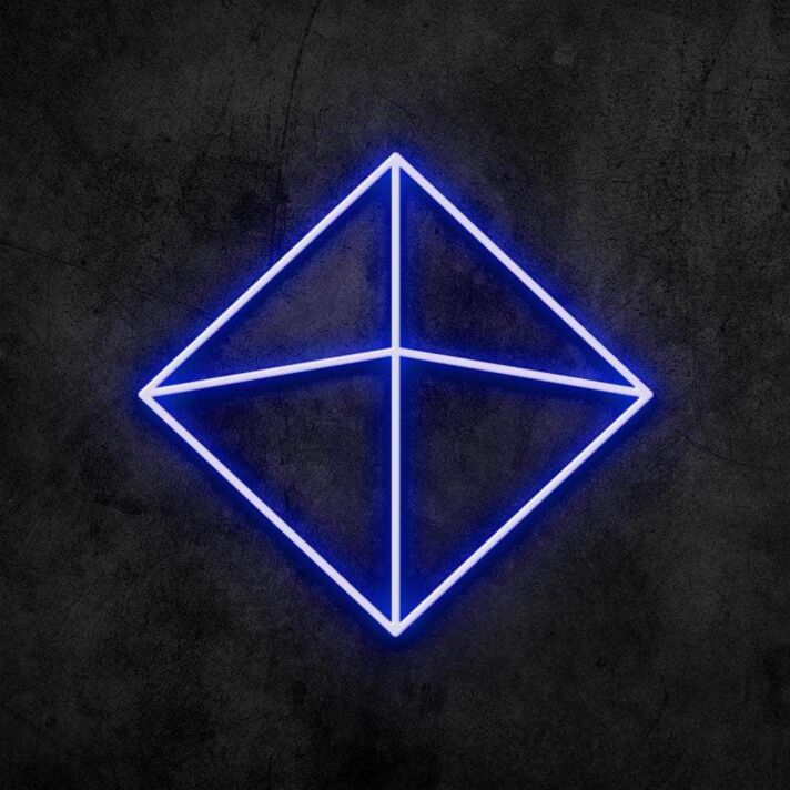 Diamantform LED-Neonschild Wohnzimmer Büro