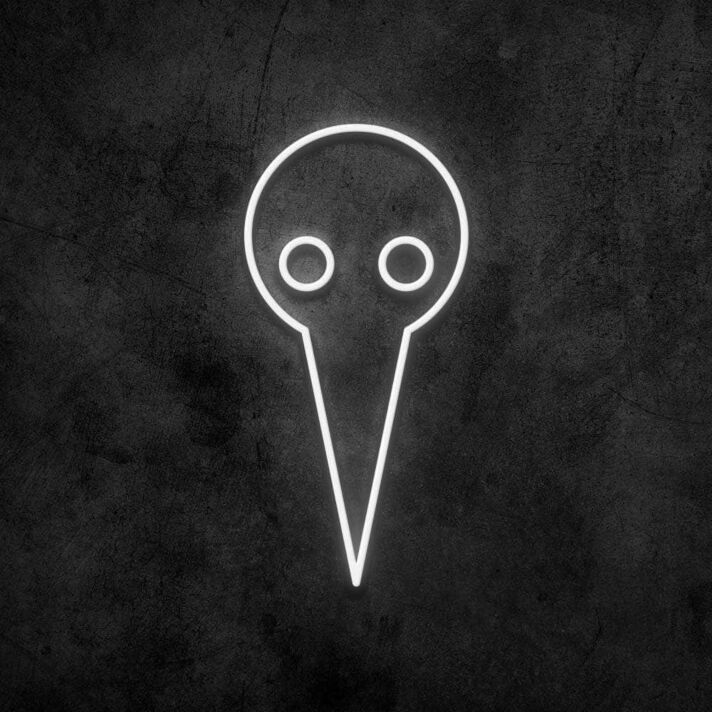 Pestmaske Symbol LED-Neonschild für Bar Club