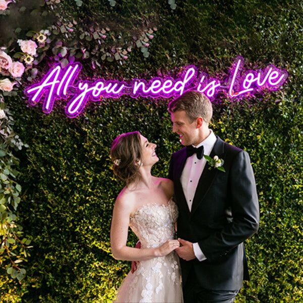 All you need is Love LED-Neonschild für Hochzeit
