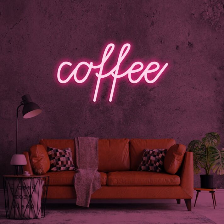 Coffee LED-Neonschild für Café, Küche und Wohnräume