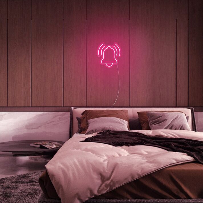 Klingel Symbol LED-Neonschild für Schlafzimmer oder Wohnzimmer