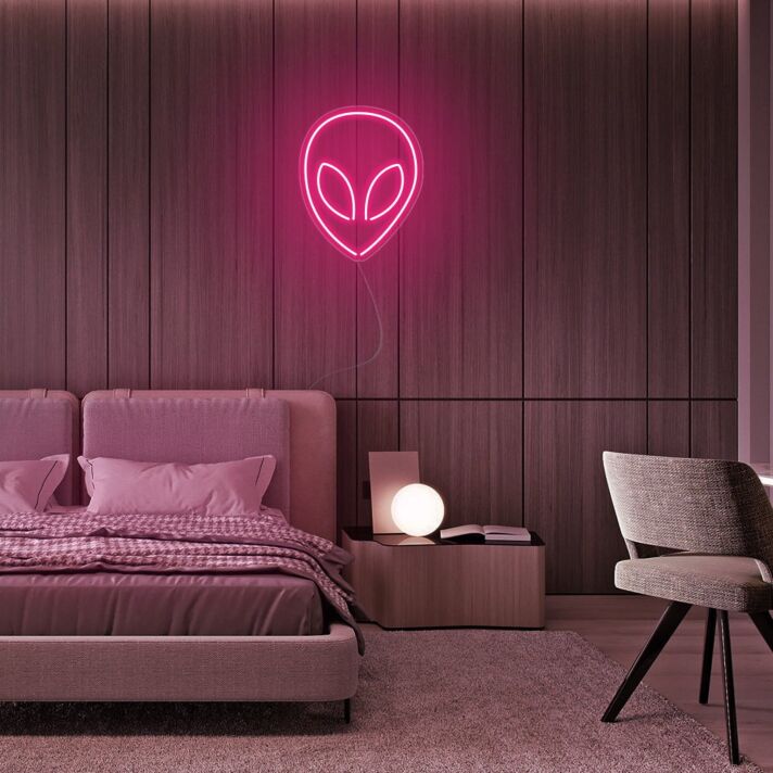 Alienkopf LED-Neonschild Schlafzimmer Wohnzimmer