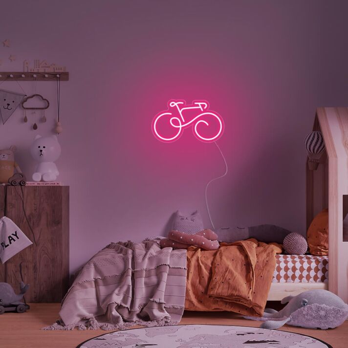 Fahrrad LED-Neonschild für Kinderzimmer oder Wohnzimmer