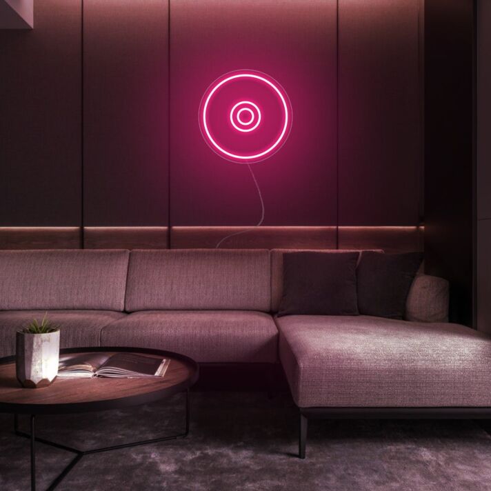 Schallplatte LED-Neonschild für Wohnzimmer oder Lounge
