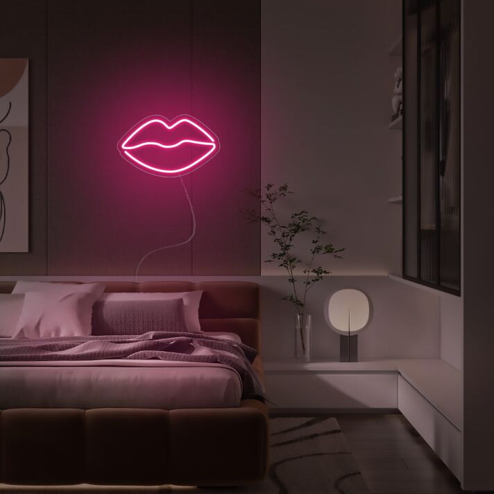 Lippen Symbol LED-Neonschild für Schlafzimmer Wohnzimmer