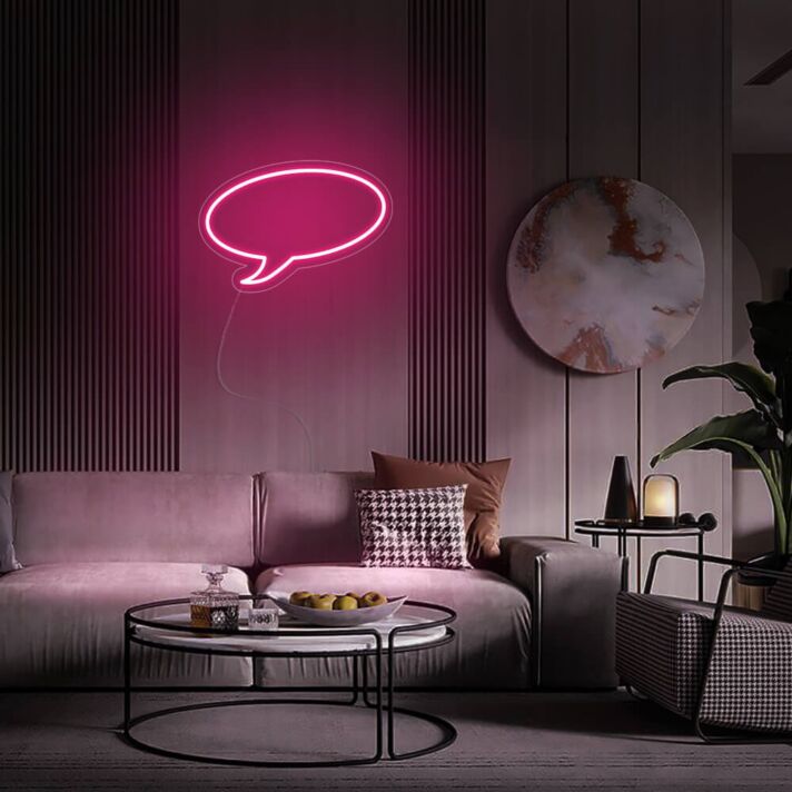 Sprechblase LED-Neonschild Wohnzimmer Lounge