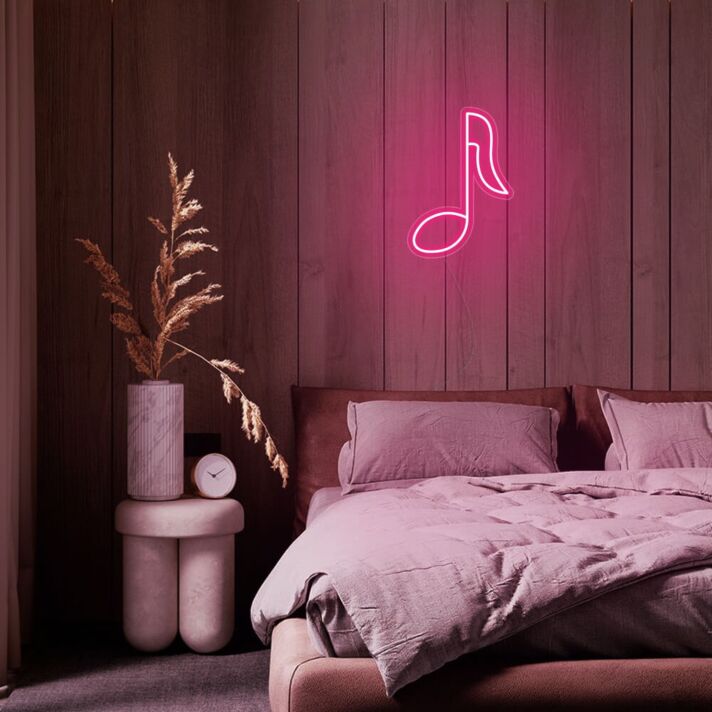 Musiknote LED-Neonschild für Schlafzimmer oder Musikstudio