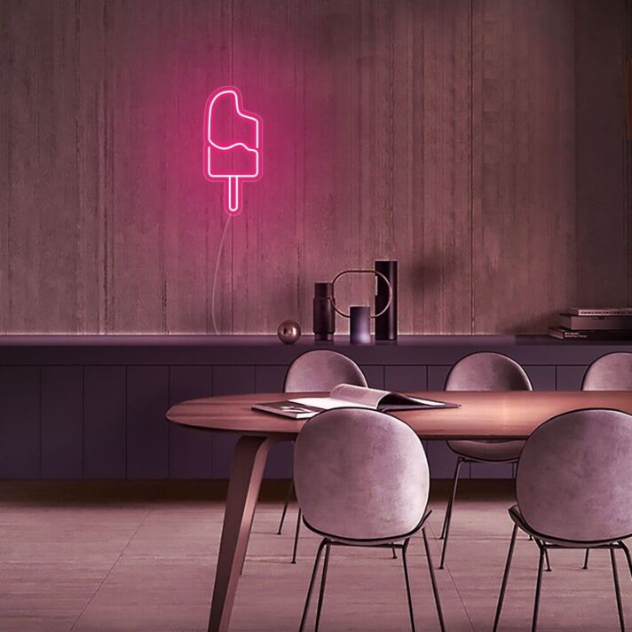 Eis am Stiel LED-Neonschild für Wohnzimmer oder Café