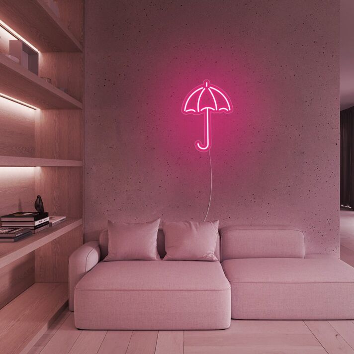 Regenschirm LED-Neonschild für Wohnzimmer Lounge